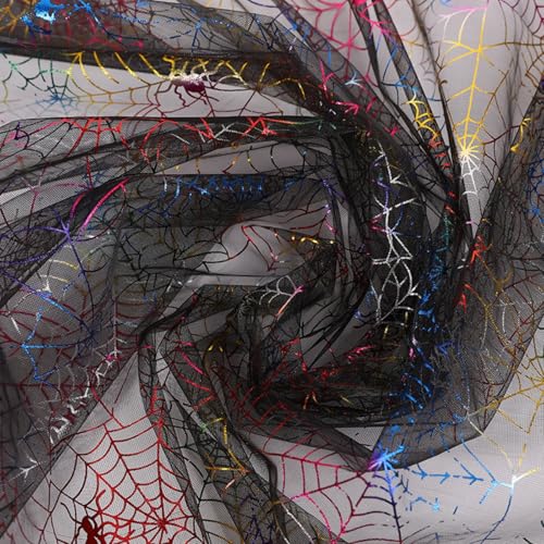 Tüllstoff, 150×200cm Schwarz Tüll Stoff Halloween Spinnennetz Tüll Bunt Spinnennetz Netzstoff Halloween Dekostoff für Halloween Dekorationen Party DIY Tüllstoff, 150×200cm Schwarz Tüll Stoff Halloween Spinnennetz Tüll Bunt Spinnennetz Netzstoff Halloween Dekostoff für Halloween Dekorationen Party DIY von Viusneun
