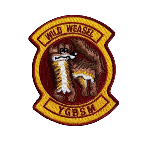 USAF Wild Weasel Funny Moral Patch – Taktischer Meme bestickter Aufnäher für Militärausrüstung, Rucksäcke, Operator-Baseballmützen, Plattenträger und Westen – Moral-Patches von Viusneun