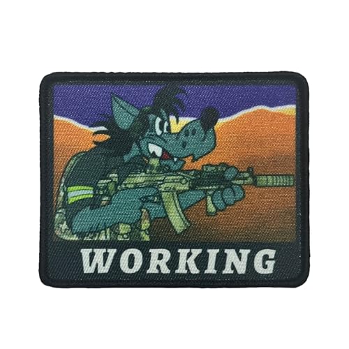 WORKING Klett Patches Drucken Hook Loop Aufnäher Taktische Abzeichen Patches Für DIY Kleidung Rucksack Uniform Weste Jacken von Viusneun