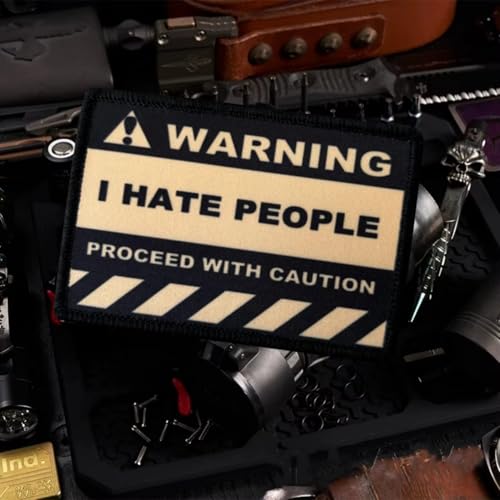 Warning I Hate People Patch, Funny Meme Patches, Tactical Military Moral Patch with Hook Fastener Backing, Applique Accessories for Backpacks, Vests, Jackets, Jeans, Hats Warning I Hate People Patch, Funny Meme Patches, Tactical Military Moral Patch with Hook Fastener Backing, Applique Accessories for Backpacks, Vests, Jackets, Jeans, Hats von Viusneun
