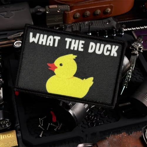 What The Duck Funny Moral Patch - Taktischer Patch für Militärausrüstung, Rucksäcke, Operator Baseball Caps, Plattenträger & Westen - Morale Patches What The Duck Funny Moral Patch - Taktischer Patch für Militärausrüstung, Rucksäcke, Operator Baseball Caps, Plattenträger & Westen - Morale Patches von Viusneun