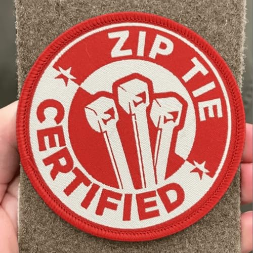 Zip Tie Certified Funny Moral Patch - Taktische Stickerei Patch für Militärausrüstung, Rucksäcke, Operator Baseball Caps, Plattenträger & Westen - Morale Patches Zip Tie Certified Funny Moral Patch - Taktische Stickerei Patch für Militärausrüstung, Rucksäcke, Operator Baseball Caps, Plattenträger & Westen - Morale Patches von Viusneun
