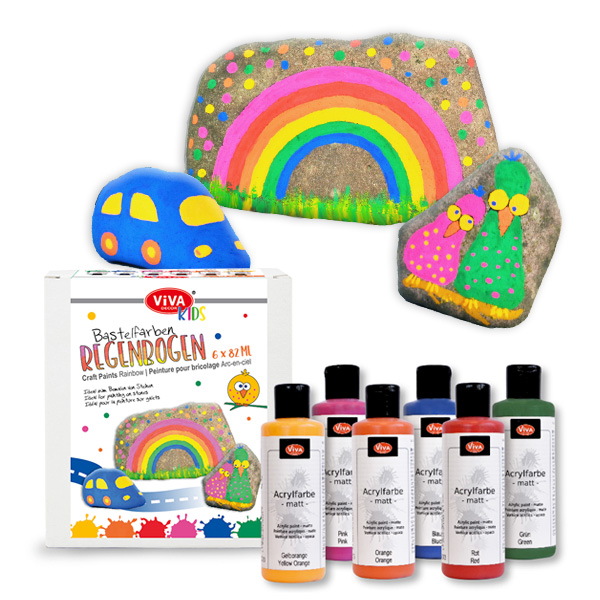 Bastelfarben Regenbogen, 6x 82ml Bastelfarben Regenbogen, 6x 82ml von Viva Decor GmbH