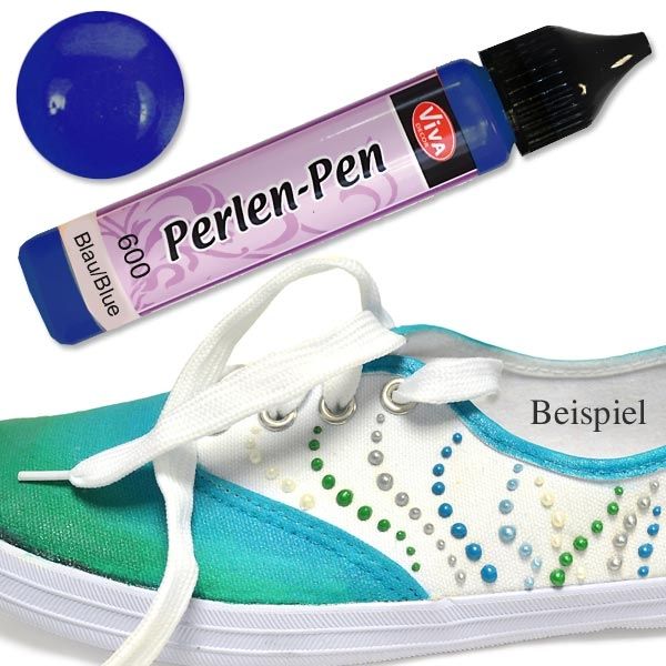 Perlen-Pen 25ml – Dunkelblau – für tolle Halbperlen auf Textilien, Kunststoff, Leder... von Viva Decor GmbH