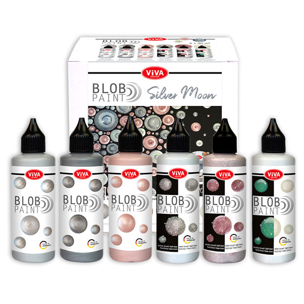 Blob-Paint Farben Set, Silver Moon, 6-teilig Blob-Paint Farben Set, Silver Moon, 6-teilig von Viva Decor