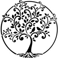 Schablone "Baum des Lebens" von Weiß