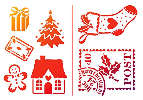 Schablone Malschablone Wandschablone"Kleine Weihnachtsmotive" DIN A5 Schablone Malschablone Wandschablone"Kleine Weihnachtsmotive" DIN A5 von Viva Decor