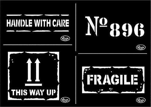 Universal-Schablone A4 Fragile von Viva Decor