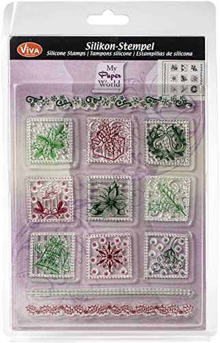VIVA DECOR 400306900 Stempelset Xmas PTCHW, Weihnachts-Patchwork, 3 Stück VIVA DECOR 400306900 Stempelset Xmas PTCHW, Weihnachts-Patchwork, 3 Stück von VIVA DECOR - 3PL