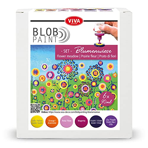 VIVA DECOR Blob Paint Farb-Set Blumenwiese 6x90ml von Viva Decor