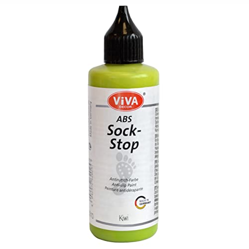 Viva Decor® ABS Sock Stop (82 ml, Kiwi) Stopper für Socken - Anti Rutsch Noppen für Socken - Socken Stopp - Antirutsch für Socken - ABS Farbe - Made in Germany von Viva Decor