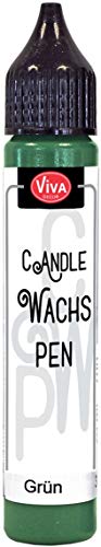 Viva Decor Wachs Pen 28ml (Grün) Premium Candle Liner & Wax-Pen - Ideal für individuelle Kerzengestaltung - Hochwertiger Wachs-Stift zum Anmalen, Verzieren & Personalisieren von Viva Decor