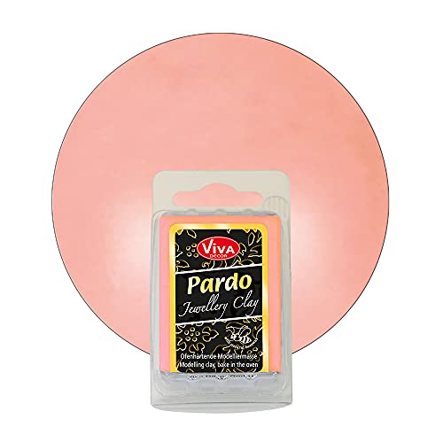 Viva Decor PARDO Polymer Clay, Alabaster 56g - Modelliermasse ofenhärtend mit Perlmutt-Schimmer, lange lagerstabil durch wiederverschließbare Klappbox, für Anfänger und Hobbykünstler von Viva Decor