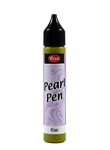 Viva Decor Perlen Pen (Kiwi, 28 ml) 3D Pearl Pen - T Shirt Marker zum Bemalen von Stoff und Textilien - Deko Farben - Stifte Perlen - Made in Germany von Viva Decor
