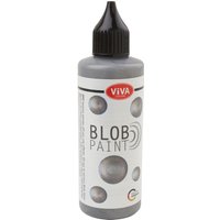 Viva Decor Blob Paint, 90 ml, Metallic/Glitter - Stahl-Metallic von Grau