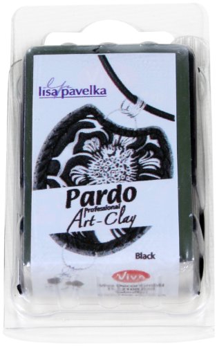 Viva Decor PARDO Art Clay - Schwarz 56 g, Polymer Clay Modelliermasse ofenhärtend fest, formstabil, hohe Randschärfe, lange lagerstabil durch wiederverschließbare Box Viva Decor PARDO Art Clay - Schwarz 56 g, Polymer Clay Modelliermasse ofenhärtend fest, formstabil, hohe Randschärfe, lange lagerstabil durch wiederverschließbare Box von Viva Decor