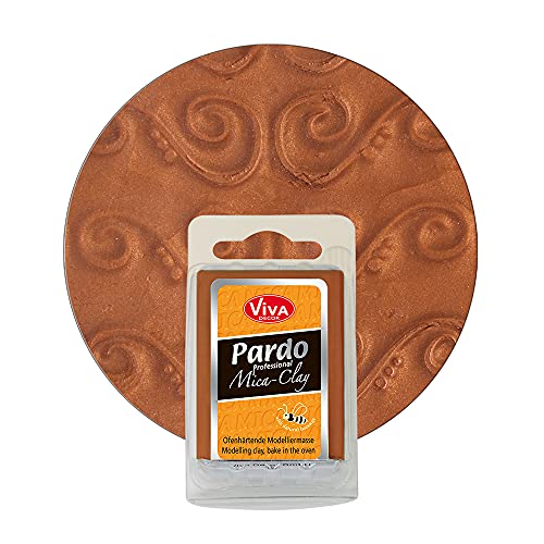 Viva Decor PARDO MICA Clay - Kupfer 56g, Modelliermasse ofenhärtend, für Mica Shift Technik bestimmt, besondere 3D-Reliefeffekte, für Clay-Profis und Hobbykünstler von Viva Decor