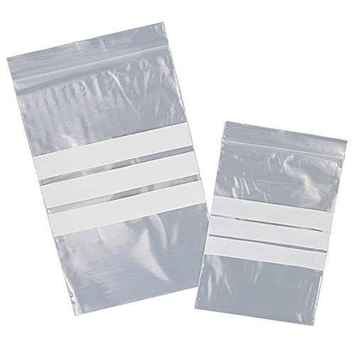 100 Zip-Beutel 120 x 170 mm mit beschreibbaren Bändern und Loch VIVA von Viva