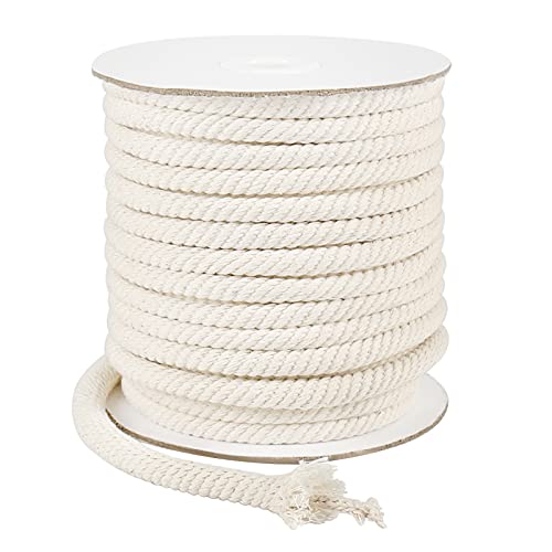 Vivifying 20M 8mm Makramee Garn, Doppelt geflochten Starke Baumwolle 8mm Makramee Kordel für DIY Basteln, Geschenke Vivifying 20M 8mm Makramee Garn, Doppelt geflochten Starke Baumwolle 8mm Makramee Kordel für DIY Basteln, Geschenke von Vivifying