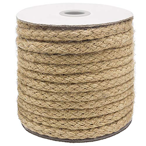 Vivifying Hanfseil, 16m 8mm Juteseil, Geflochtene Seil für Handwerk, Cat Scratch Post, Bündelung (Braun) von Vivifying