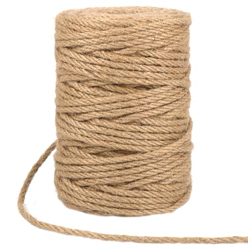 Vivifying Schnur, 91M 5 mm Geflochtene Juteschnur für Garten, Geschenke, DIY Handwerk (Braun) von Vivifying