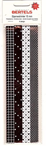 Flechtstreifen Fröbelsterne -Papierstreifen 24 Streifen Größe 15 mm x 450 mm kupfer glänzend - weiß Weihnachten Dekoration von Vivigade