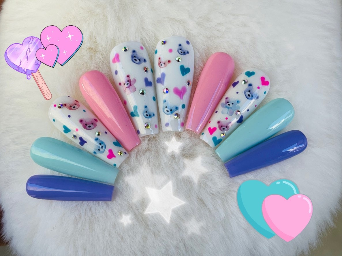 Pastell Love Teddies/ Hugs & Kisses Pastell Love Teddies/ Hugs & Kisses von VivsnailsByVivian