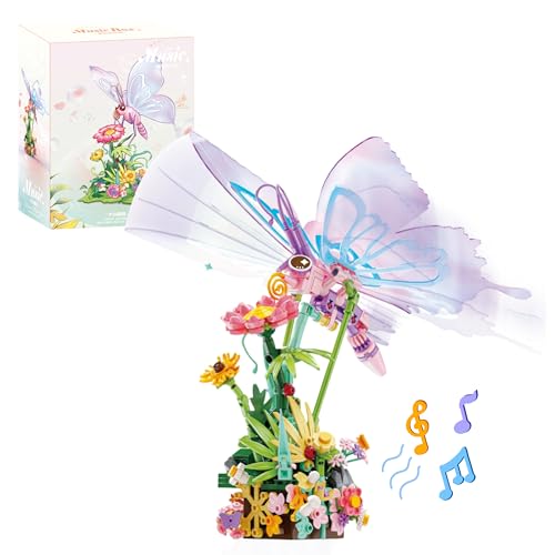 VizBrou Qualle Spieluhr Bausteine Bausatz, 381 Teile DIY Drehbare Botanische Fisch Bausteine, Kreatives Sammlerset für Mädchen, Teenager & Erwachsene ab 6 Jahren, Wohnaccessoire VizBrou Qualle Spieluhr Bausteine Bausatz, 381 Teile DIY Drehbare Botanische Fisch Bausteine, Kreatives Sammlerset für Mädchen, Teenager & Erwachsene ab 6 Jahren, Wohnaccessoire von VizBrou