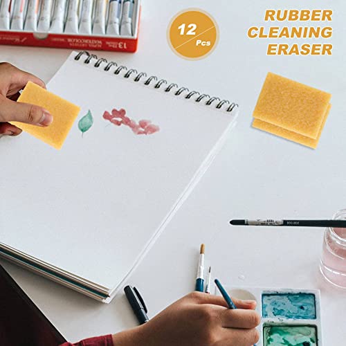Vjsujehgy 12 StüCk Reste Zement Radiergummi Gummi Reinigung Radierer zum Entfernen Von Klebstoff und RüCkstäNden Von Papier, Kunststoff und Mehr von Vjsujehgy
