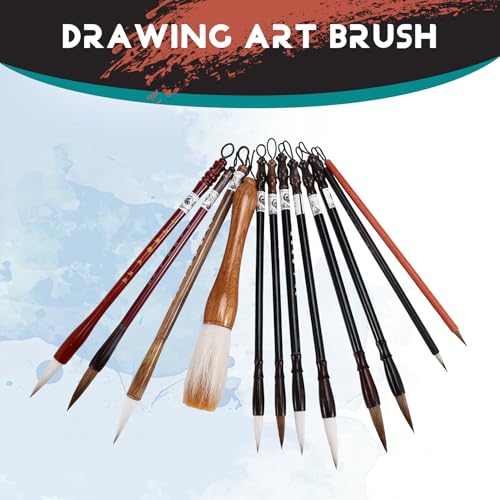Vjsujehgy 12-Teiliges Pinselset für Chinesische Kalligraphie - Pinselset für Malerei, Schreiben, Aquarell, Sumi-Pinsel, Kanji, Japanische Zeichenkunstpinsel Vjsujehgy 12-Teiliges Pinselset für Chinesische Kalligraphie - Pinselset für Malerei, Schreiben, Aquarell, Sumi-Pinsel, Kanji, Japanische Zeichenkunstpinsel von Vjsujehgy