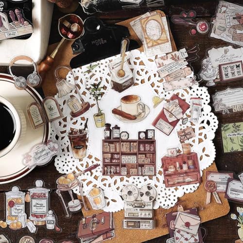 Vjsujehgy 160 Stück Vintage-Aufkleber, Scrapbook-Aufkleber, Bastelbedarf, Selbstklebende Aufkleberpackung für Junk-Journal-Zubehör Vjsujehgy 160 Stück Vintage-Aufkleber, Scrapbook-Aufkleber, Bastelbedarf, Selbstklebende Aufkleberpackung für Junk-Journal-Zubehör von Vjsujehgy
