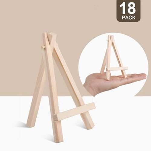 Vjsujehgy 18-Teilige Mini-Staffelei Aus, Kleine Holzstaffelei für Kleine Leinwandhalter, Kinderbasteln, Fotos, Geschenke, Heimwerkerarbeiten Vjsujehgy 18-Teilige Mini-Staffelei Aus, Kleine Holzstaffelei für Kleine Leinwandhalter, Kinderbasteln, Fotos, Geschenke, Heimwerkerarbeiten von Vjsujehgy