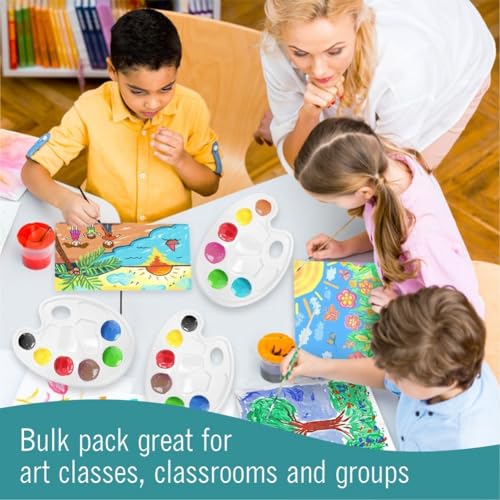Vjsujehgy 24er-Pack, Kinder-Farbpalettentablett für Kinder und Erwachsene von Vjsujehgy