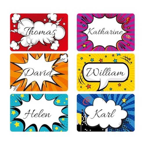 Vjsujehgy 250 Stück/Rolle Namensschild-Aufkleber, 6 Farben, 250 Etiketten-Aufkleber für Büro, Meetings, Schule, Lehrer, Mottopartys und für Versenden Per Post Vjsujehgy 250 Stück/Rolle Namensschild-Aufkleber, 6 Farben, 250 Etiketten-Aufkleber für Büro, Meetings, Schule, Lehrer, Mottopartys und für Versenden Per Post von Vjsujehgy