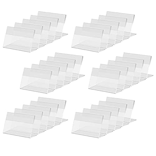 Vjsujehgy 30-Teiliger Mini-Schilderhalter Aus Transparentem Acryl, 7 X 4 Cm, Horizontale, Schräge L-Förmige Namenskarte Aus Acryl Vjsujehgy 30-Teiliger Mini-Schilderhalter Aus Transparentem Acryl, 7 X 4 Cm, Horizontale, Schräge L-Förmige Namenskarte Aus Acryl von Vjsujehgy