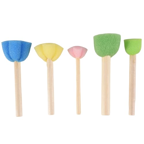 Vjsujehgy 5 Teile/Satz Schwamm Pinsel Spielzeug Dichtung Schwamm Pinsel Kinder Kinder Zeichnung Malerei Graffiti Pinsel Schul Material von Vjsujehgy