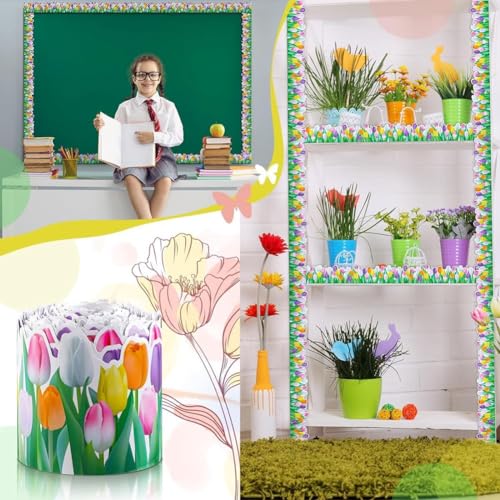 Vjsujehgy 65,6 Fuß Floraler Bulletin-, Passend für Schule, Klassenzimmer, Tafel, Kreidetafel-Dekoration, 1 Rolle Vjsujehgy 65,6 Fuß Floraler Bulletin-, Passend für Schule, Klassenzimmer, Tafel, Kreidetafel-Dekoration, 1 Rolle von Vjsujehgy