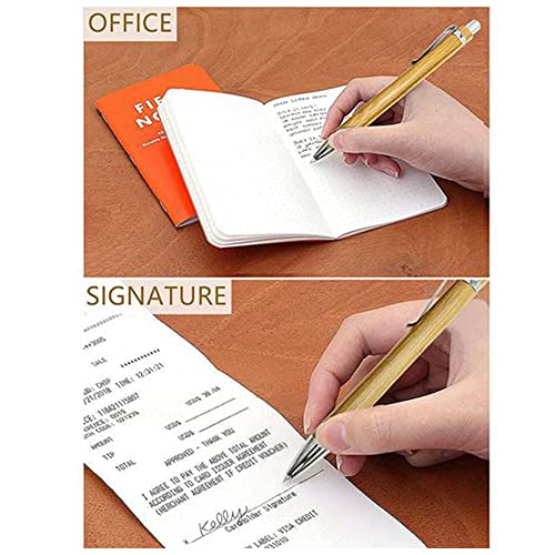 Vjsujehgy 80 StüCk Kugelschreiber Stift Set Bambus Kugelschreiber Stift BüRo- & Schul Bedarf Stifte & Schreiben Bedarf Geschenke, Schwarze Tinte von Vjsujehgy