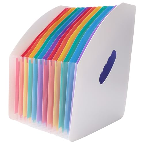 Vjsujehgy Erweitern Des Ordners für Dateihalter Stehend A4 Vertical File Organizer Magazine Korb Desktop 13 File Halter von Vjsujehgy