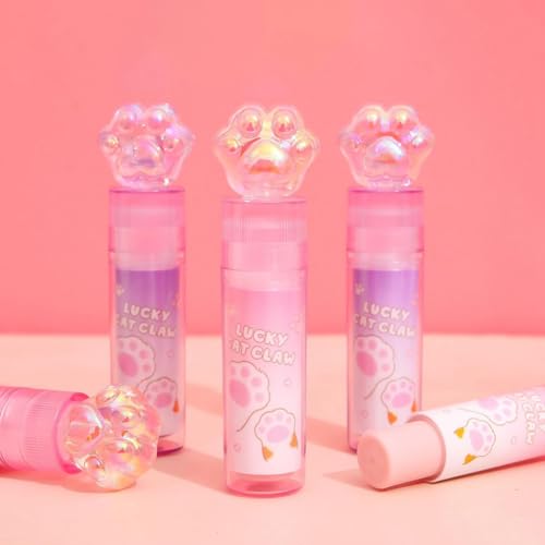 Vjsujehgy Katzen-Radiergummis, Süße Radiergummis, Radiergummis für Kinder, Rosa Radiergummis, Kawaii-Radiergummis, Lippenstift-Radiergummi, Einziehbarer Radiergummi von Vjsujehgy