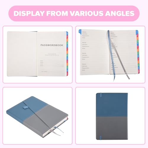 Vjsujehgy Passwortbuch mit Alphabetischen Tabs für Senioren, Passwort-Notizbuch für die Detaillierte Anmeldung Von Internet-Website-Adressen,B Einfach zu Bedienen Vjsujehgy Passwortbuch mit Alphabetischen Tabs für Senioren, Passwort-Notizbuch für die Detaillierte Anmeldung Von Internet-Website-Adressen,B Einfach zu Bedienen von Vjsujehgy