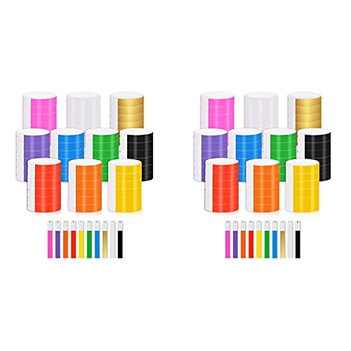 Vklopdsh 2000 STÜCKE Wasserdichte Neonarmbänder Armbänder für Veranstaltungen Geeignet für Partys, Armbänder (10 Farben) von Vklopdsh