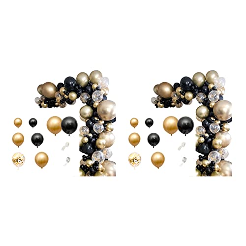 Vklopdsh 242 Stücke Gold Schwarz Ballons Bogen Girlande Satz Gold Pailletten Ballons Für Hochzeit Graduierung Geburtstag Weihnachts Feier Dekoration von Vklopdsh