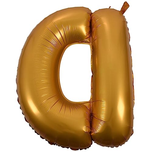 Vklopdsh 40-Goldballon-Geburtstagsfeier-Dekorationen Helium-Aluminiumfilm Buchstabe-Ballon, Alphabet D von Vklopdsh