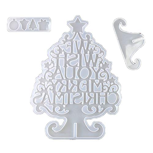 Vklopdsh Weihnachts Set Form DIY Kristall Harz Silikon Form Tisch Dekoration Kunst Guss Form von Vklopdsh