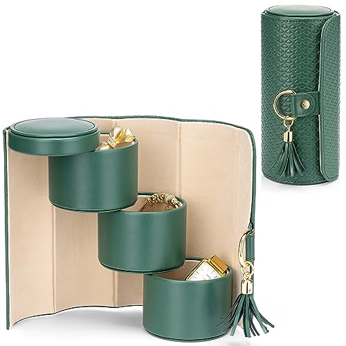 Vlando Hochzeitsgeschenke für Frauen, Reise-Schmuckschatulle, Brautparty-Geschenke, Brautjungferngeschenke für Hochzeit, Brautjungfer, Antragsgeschenke, Reise-Schmuck-Organizer – Grün Vlando Hochzeitsgeschenke für Frauen, Reise-Schmuckschatulle, Brautparty-Geschenke, Brautjungferngeschenke für Hochzeit, Brautjungfer, Antragsgeschenke, Reise-Schmuck-Organizer – Grün von Vlando