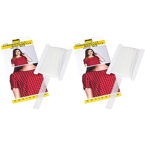 Vlieseline Formband T12 SB 5m x 12mm, 100% PA, Weiß, 12 mm x 5 m (Packung mit 2) von Vlieseline