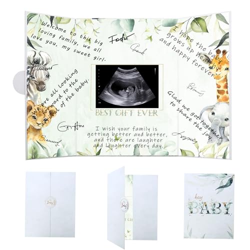 Vlipoeasn Safari Baby Shower Gästebuch Alternative, DIY Cute Baby Shower Signature Book with Stand Baby Shower Party Decorations Green and White Baby Shower Party Sign in Book Vlipoeasn Safari Baby Shower Gästebuch Alternative, DIY Cute Baby Shower Signature Book with Stand Baby Shower Party Decorations Green and White Baby Shower Party Sign in Book von Vlipoeasn