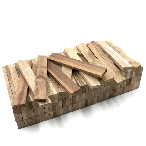120x Holzleisten 22x8x160mm Nussbaum lose Bastelklötzchen zum Basteln Bastelstäbe Holzleiste (120) von VmG-Store