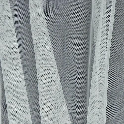 1m Organza Stoff zum Nähen Meterware Dekostoff Hauchzart Fein Durchsichtig | zum Dekorieren Basteln 150cm breit | leichter Glanz Stoffe für Gardine Vorhänge Tischdecken Deko Schals (005 Weiß) von VmG-Store